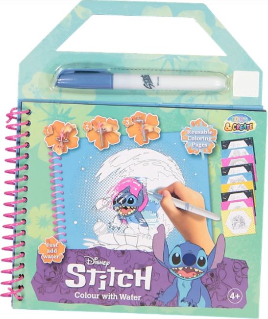 Disney Stitch Watercolor Book - Colorir com água