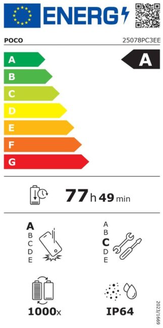 Certificado energético Smartphone Xiaomi Poco C85 - Classe A